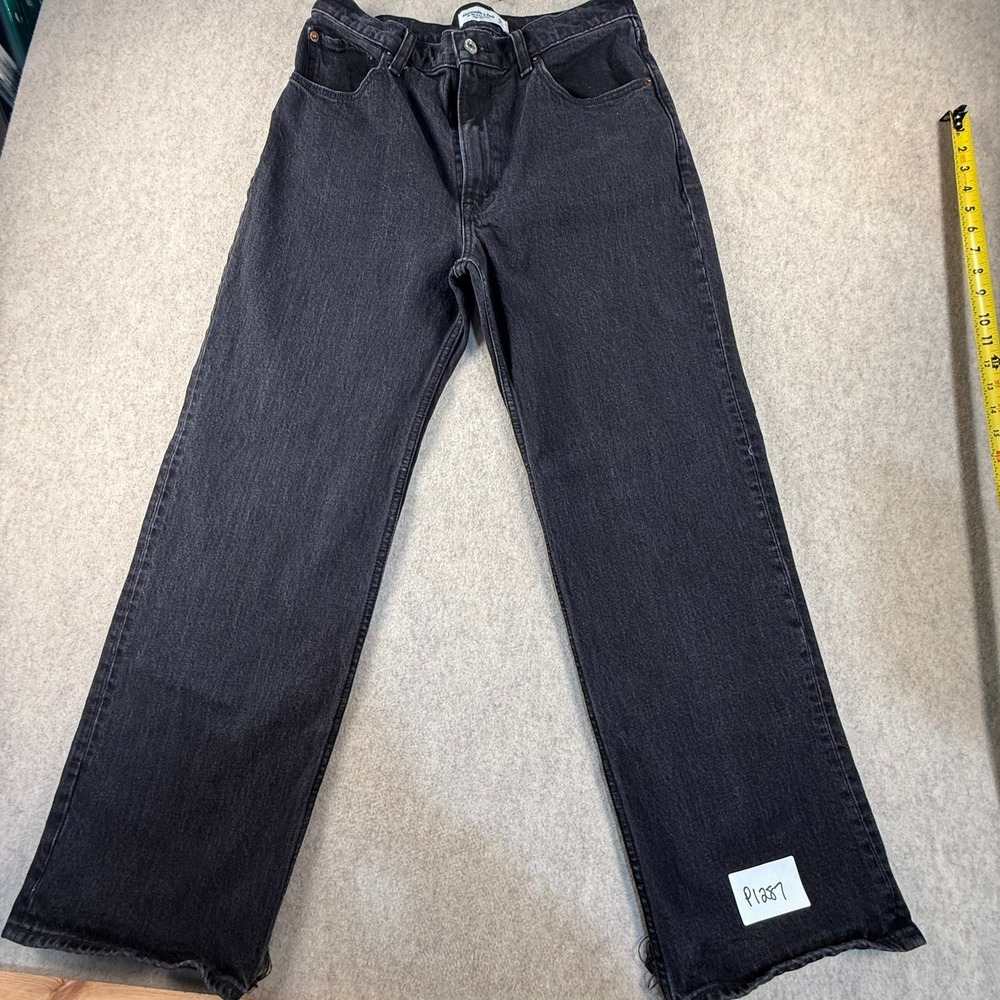 Abercrombie & Fitch The 90s Relaxed Jean High Rise Washed Black 30/10S